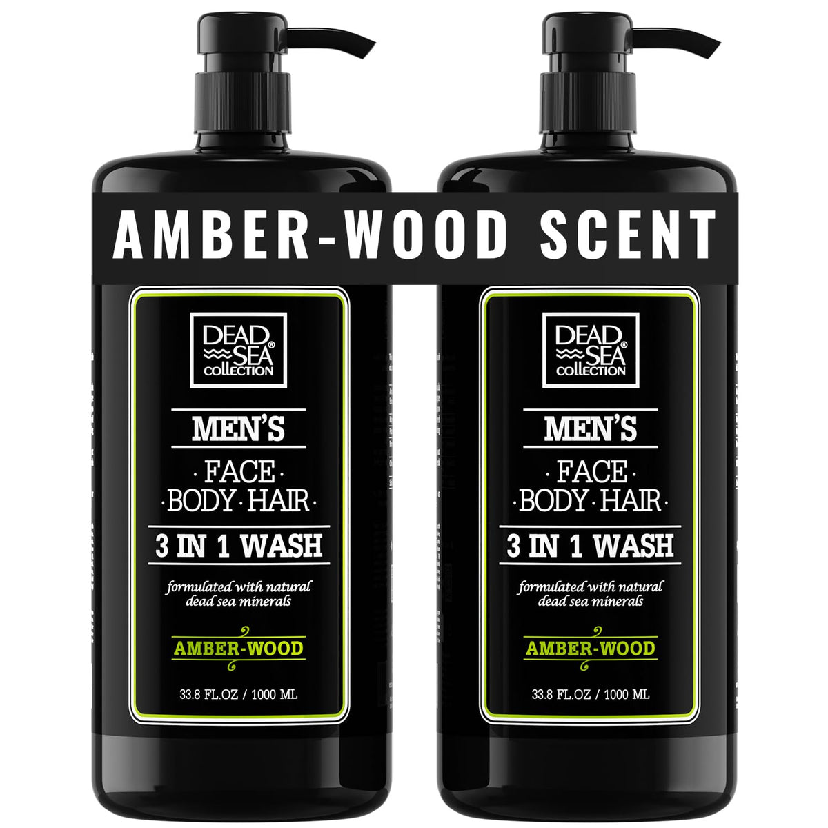 Dead Sea Collection Amber Wood Men’s Body Wash front view