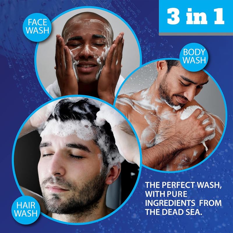 Dead Sea Collection Amber Wood Men’s Body Wash large pump bottle