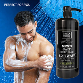 Dead Sea Collection Amber Wood Men’s Body Wash packaging