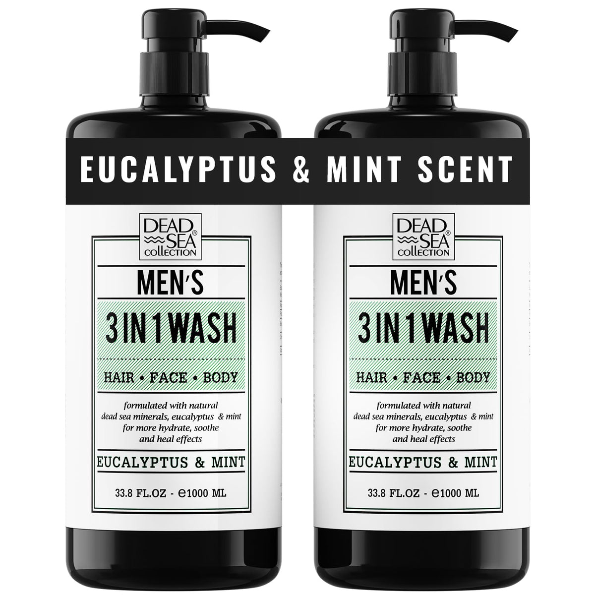 Dead Sea Collection Eucalyptus Mint Men’s Body Wash front view