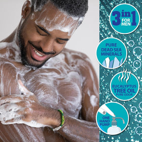 Dead Sea Collection Eucalyptus Mint Men’s Body Wash with eucalyptus leaves