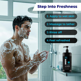 Dead Sea Collection Men's 3-in-1 Body Wash alongside grooming accessories