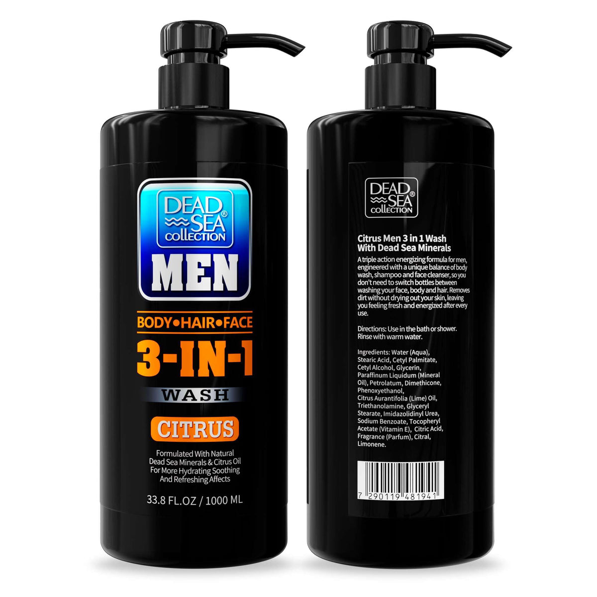 Dead Sea Collection Men's Body Wash Citrus with citrus fruits