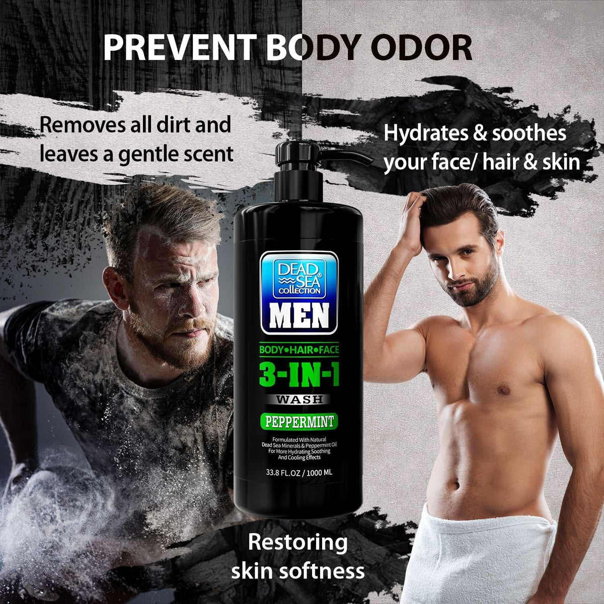Dead Sea Collection Peppermint Men’s Body Wash texture close-up