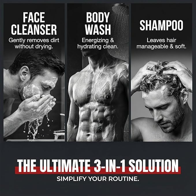 Dead Sea Collection Sandalwood Men's Body Wash back view