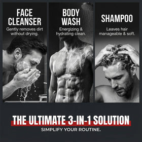 Dead Sea Collection Sandalwood Men’s Body Wash back view with ingredients