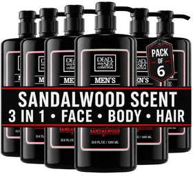 Dead Sea Collection Sandalwood Men's Body Wash front view