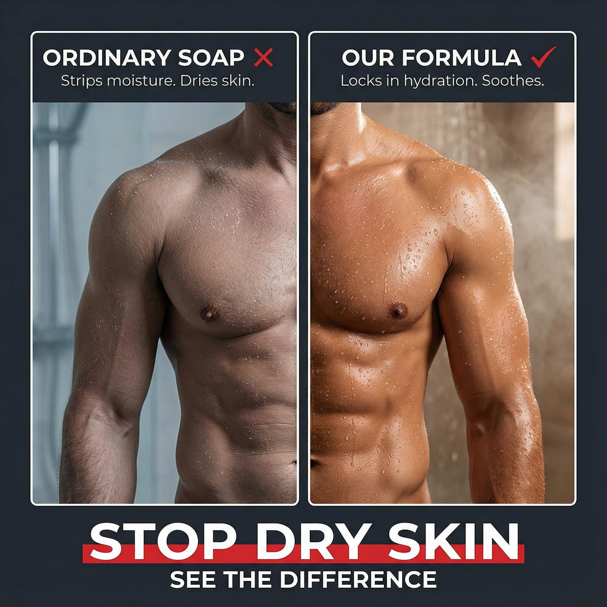 Dead Sea Collection Sandalwood Men’s Body Wash label close-up