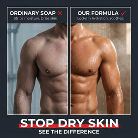 Dead Sea Collection Sandalwood Men's Body Wash pour demonstration