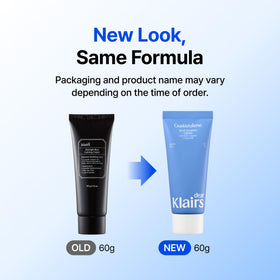 DearKlairs Blue Calming Cream open jar showing texture