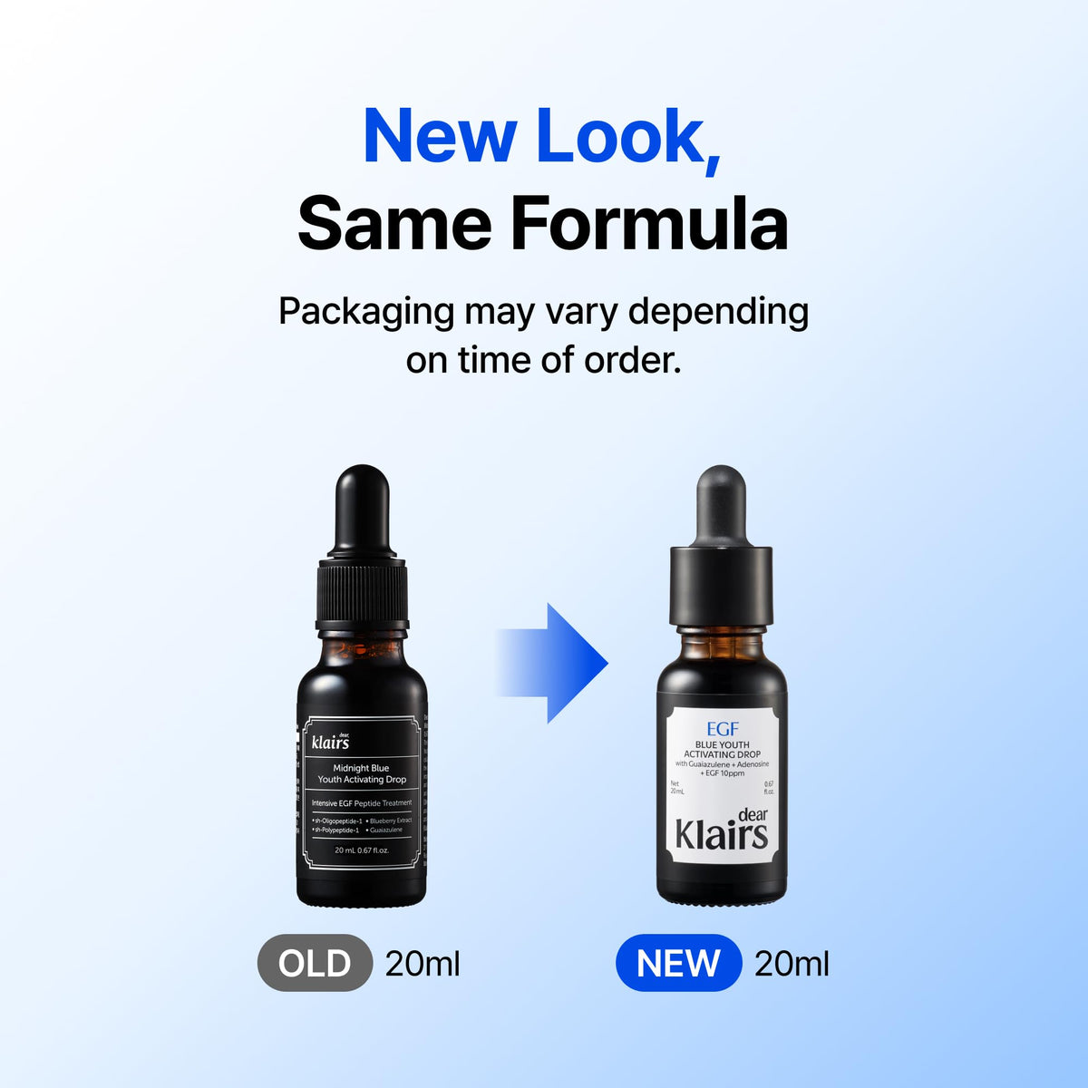 DearKlairs EGF Serum Blue Youth Activating Drop ingredients list
