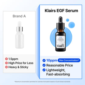 DearKlairs EGF Serum Blue Youth Activating Drop on a vanity