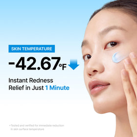 DearKlairs Midnight Blue Calming Cream application on skin
