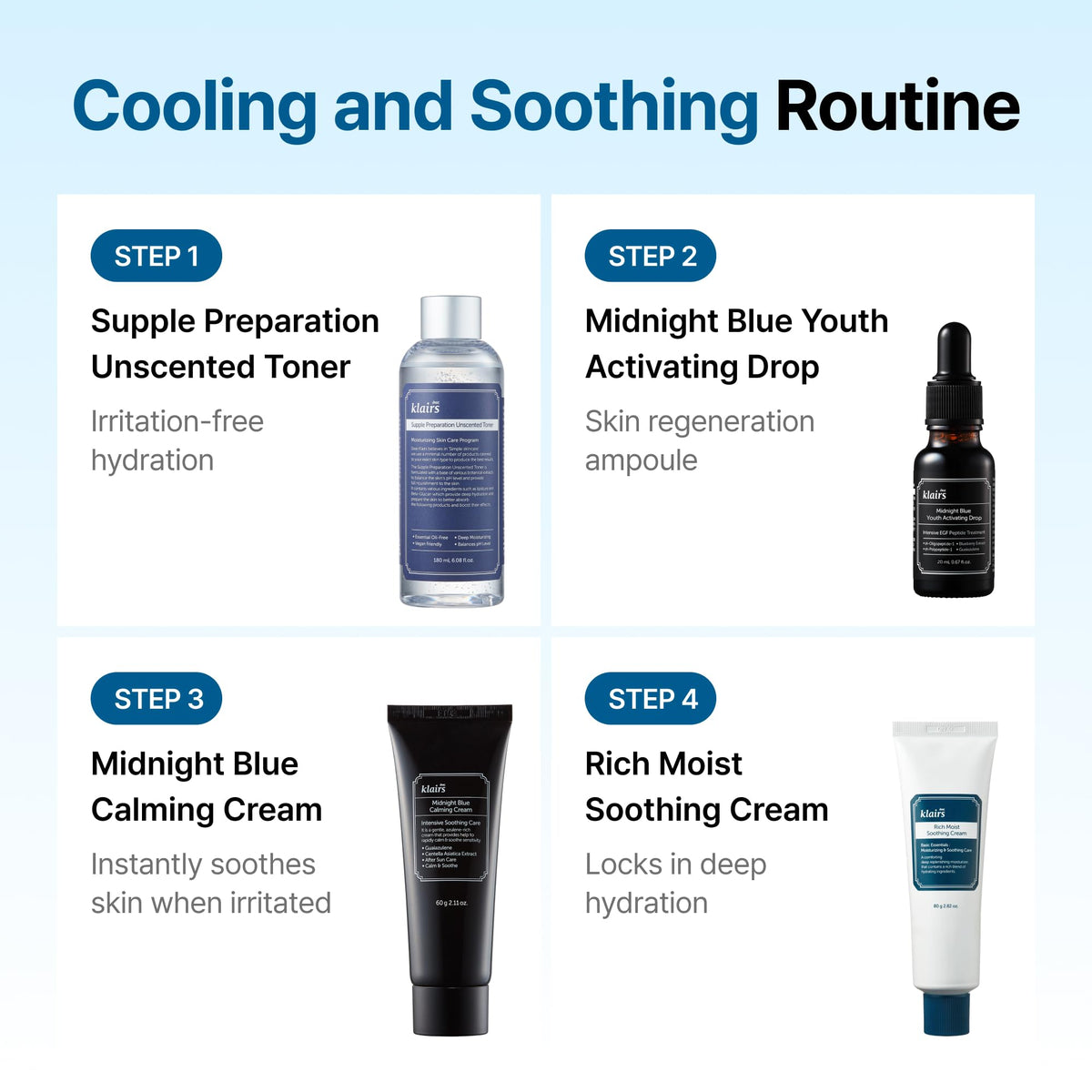 DearKlairs Midnight Blue Calming Cream lifestyle scene