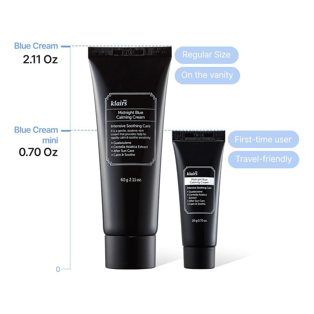 DearKlairs Midnight Blue Calming Cream texture close-up