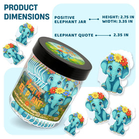DEARMINE Positive Elephant Jar with a decorative background