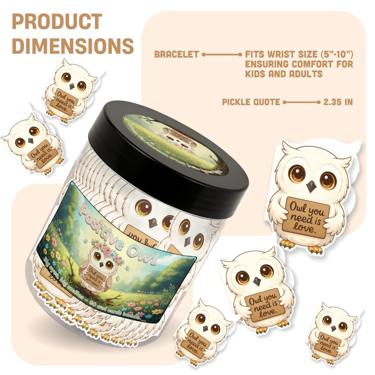 DEARMINE Positive Owl Jar as a gift on a table