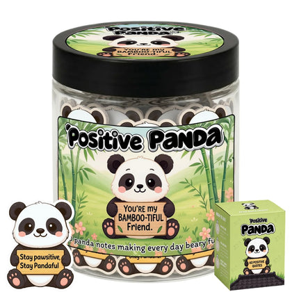 DEARMINE Positive Panda Jar front view with affirmation cards