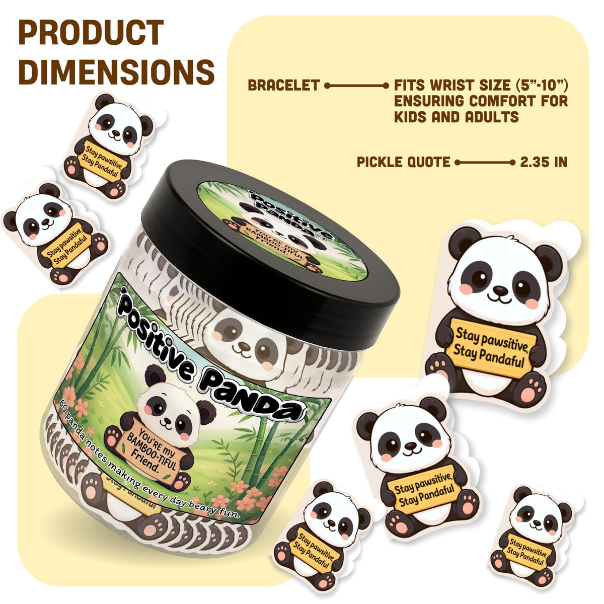 DEARMINE Positive Panda Jar with decorative elements
