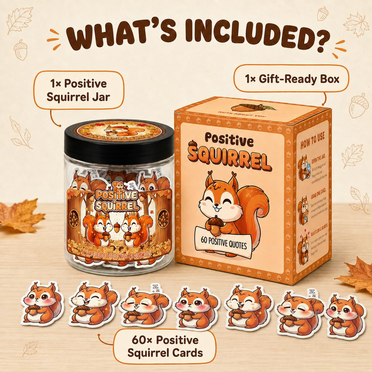 DEARMINE Positive Squirrel Jar displayed as home decor