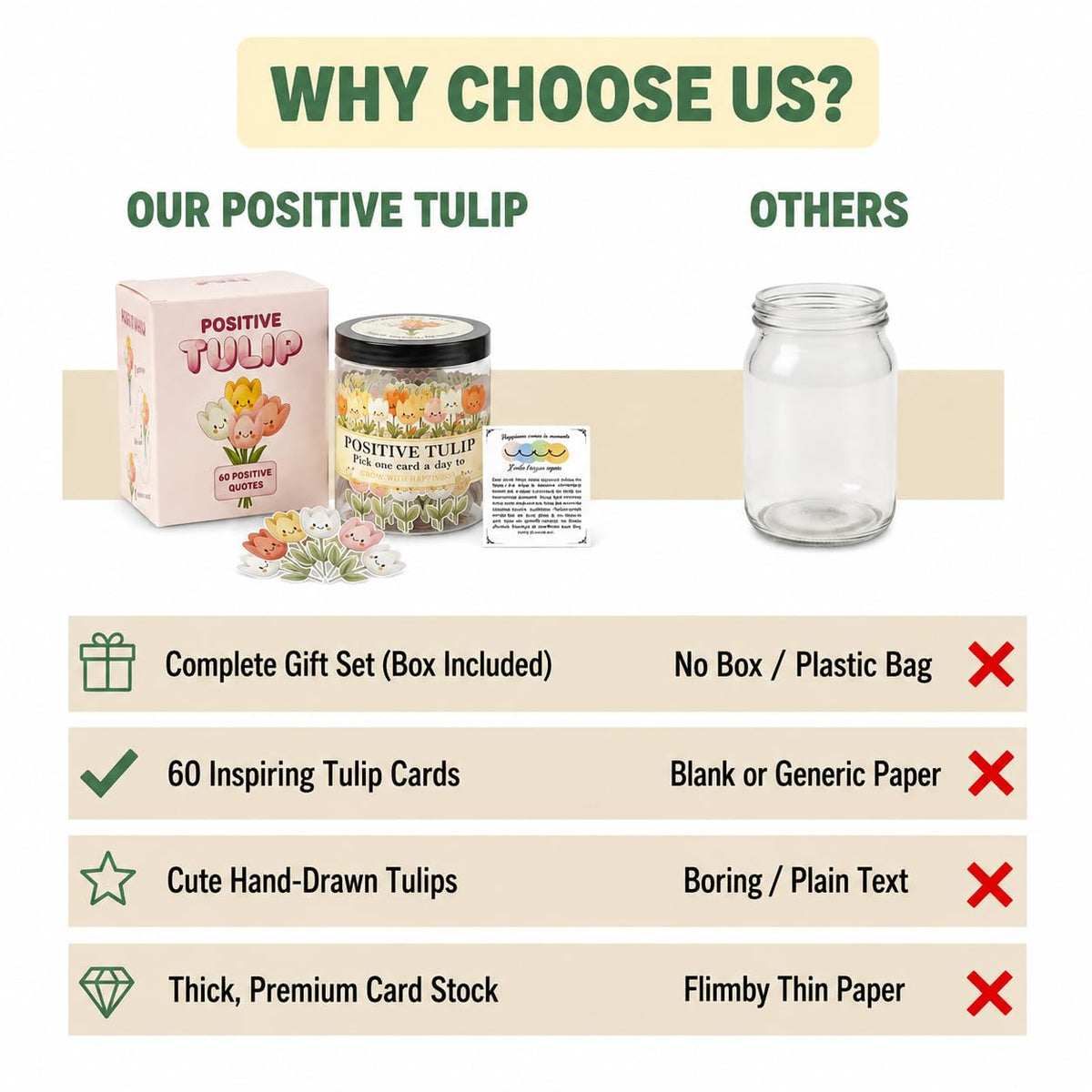 DEARMINE Positive Tulip Jar with decorative elements