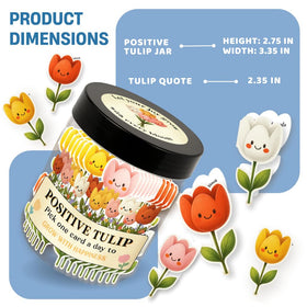 DEARMINE Positive Tulip Jar with tulip flowers theme