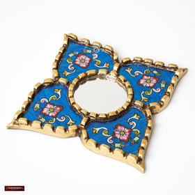 DecorContreras Artisan Small Decorative Mirror back view with hooks