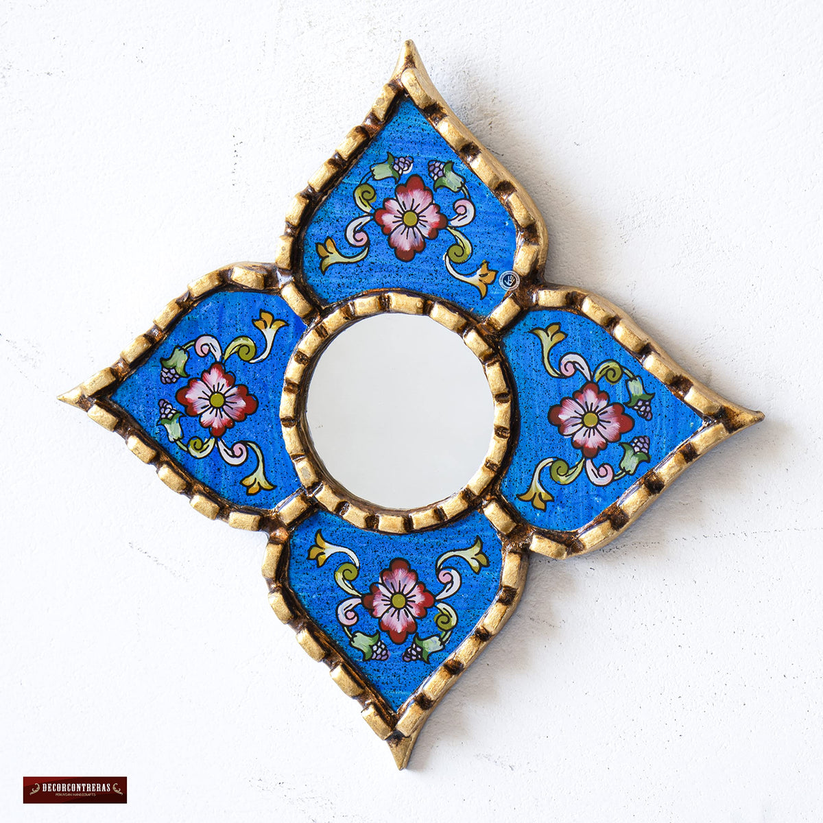DecorContreras Artisan Small Decorative Mirror in a living room setting