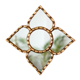 DecorContreras Small Decorative Gold Peruvian Mirror front view