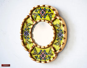 DecorContreras Small Oval Wall Mirror displayed in an entryway