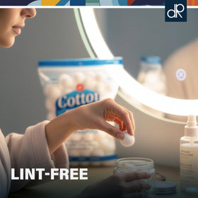 DecorRack cotton balls being used on a baby