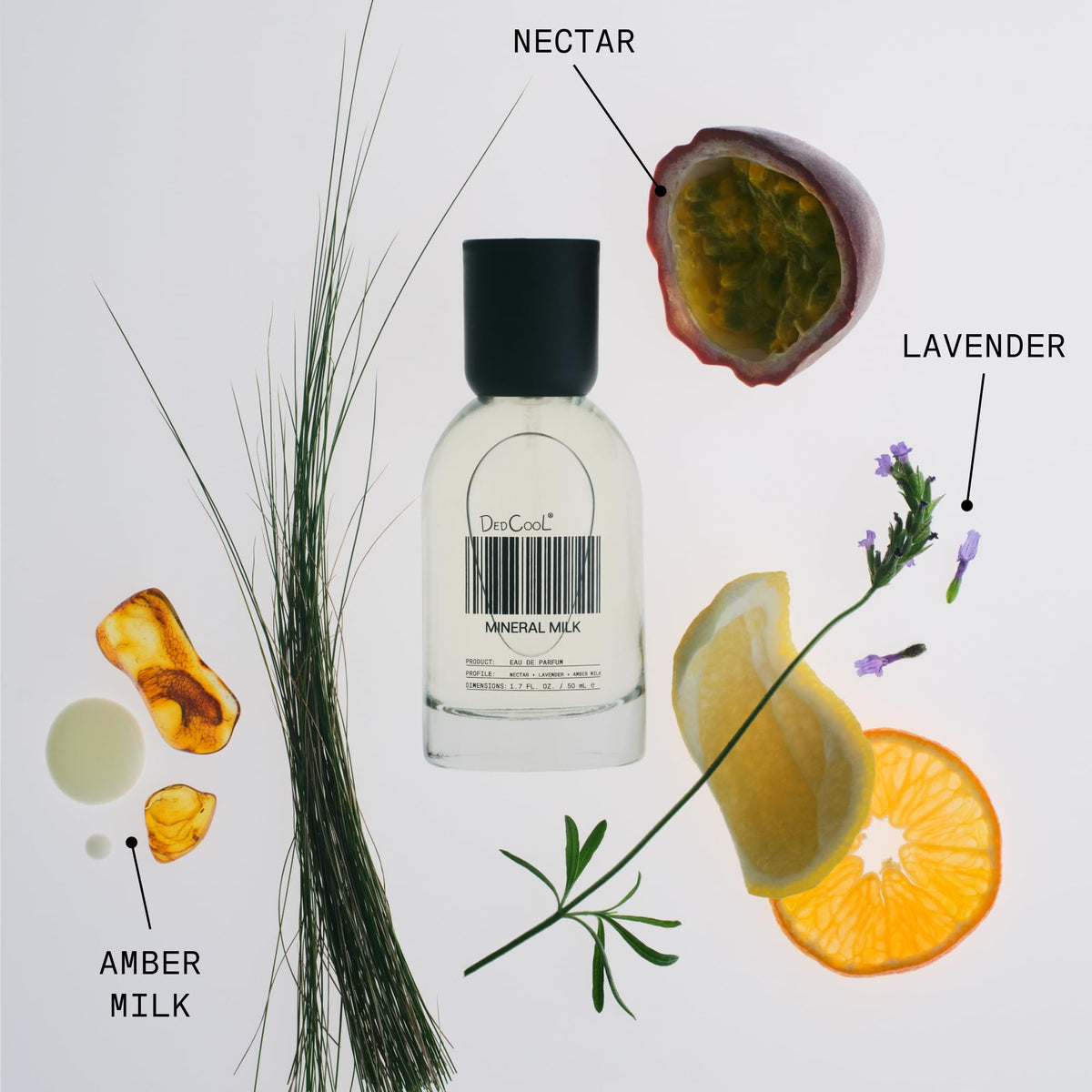 DedCool Mineral Milk Eau de Parfum bottle close-up