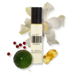 DedCool Red Dakota Eau de Parfum on a vanity