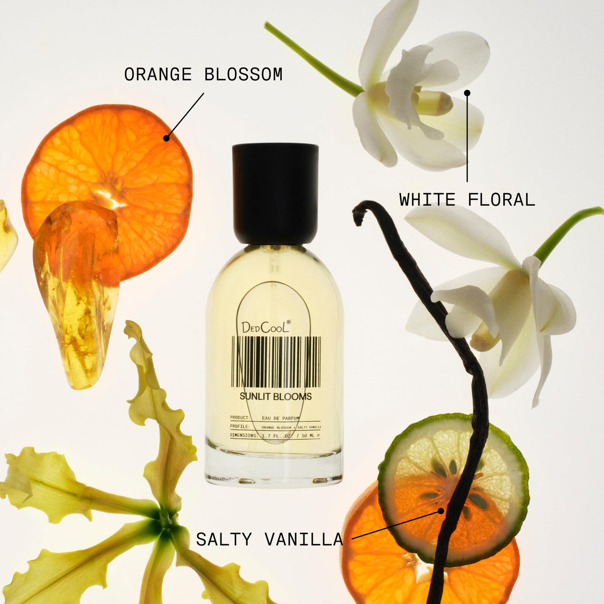 DedCool Sunlit Blooms Eau de Parfum bottle close-up
