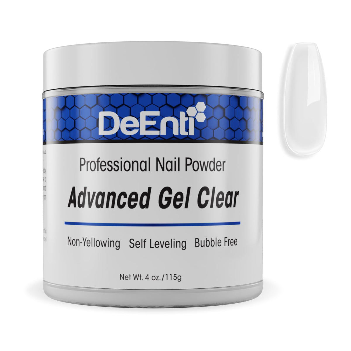 DeEnti Acrylic Nail Powder Clear 4oz front view