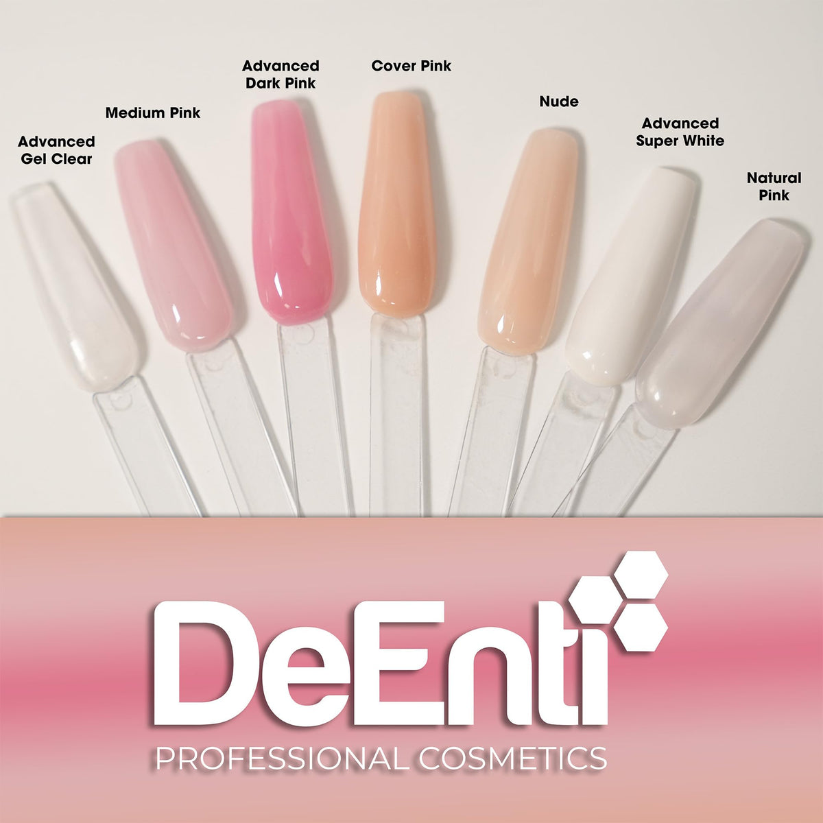 DeEnti Acrylic Nail Powder Clear 4oz on workspace