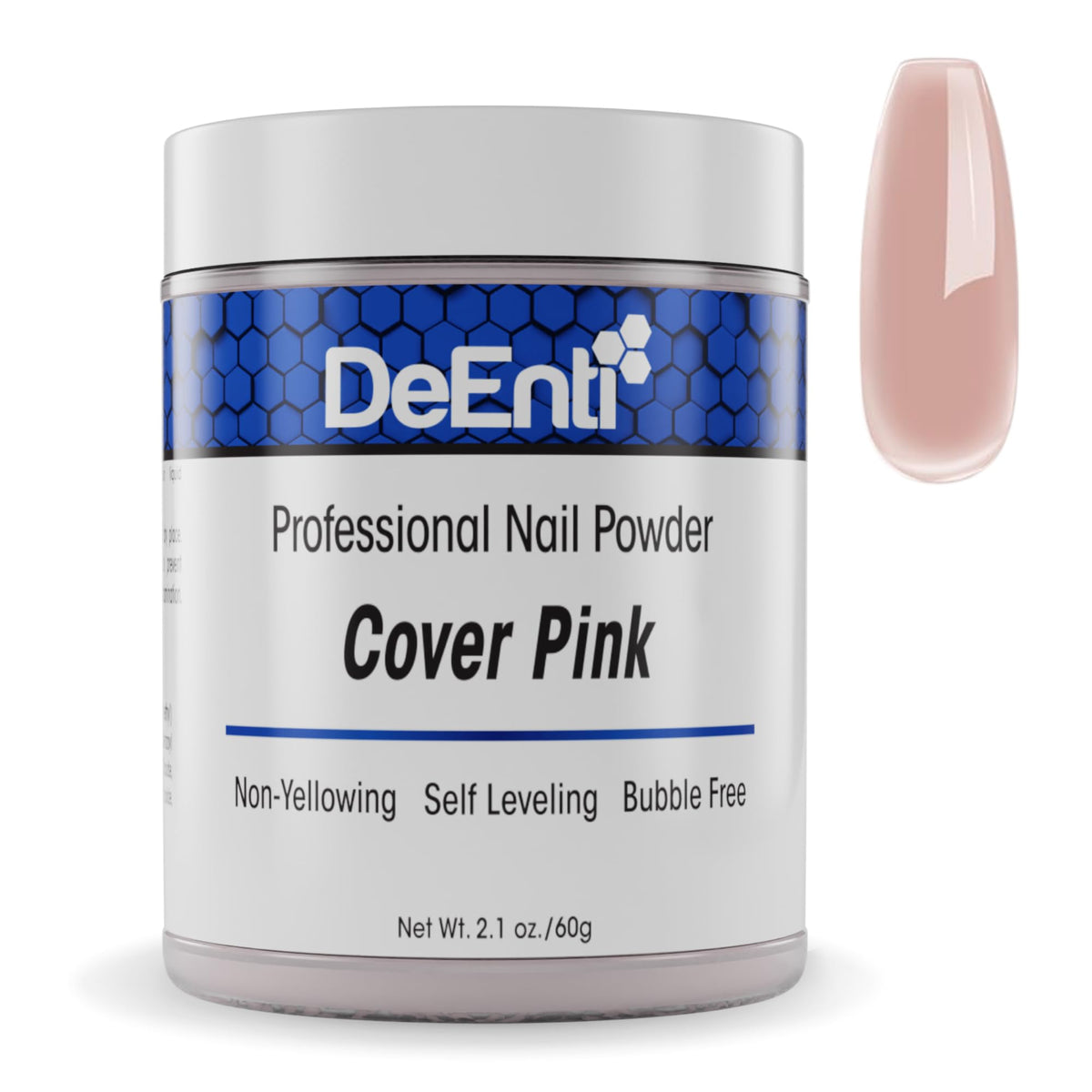 DeEnti Acrylic Nail Powder Cover Pink 2oz front view