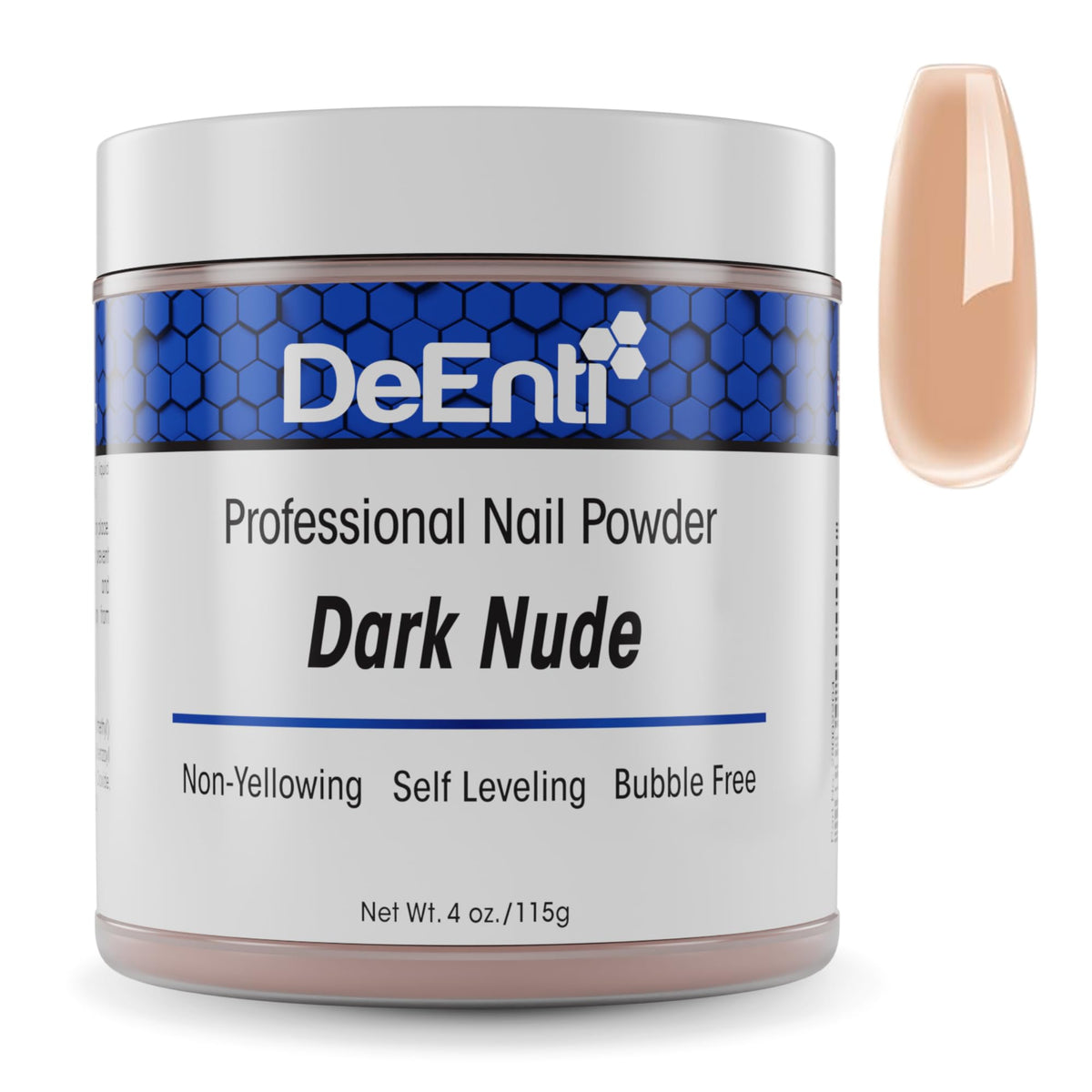 DeEnti Acrylic Nail Powder Dark Nude 4oz front view