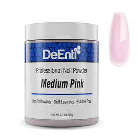 DeEnti Acrylic Nail Powder Medium Pink 2oz front view