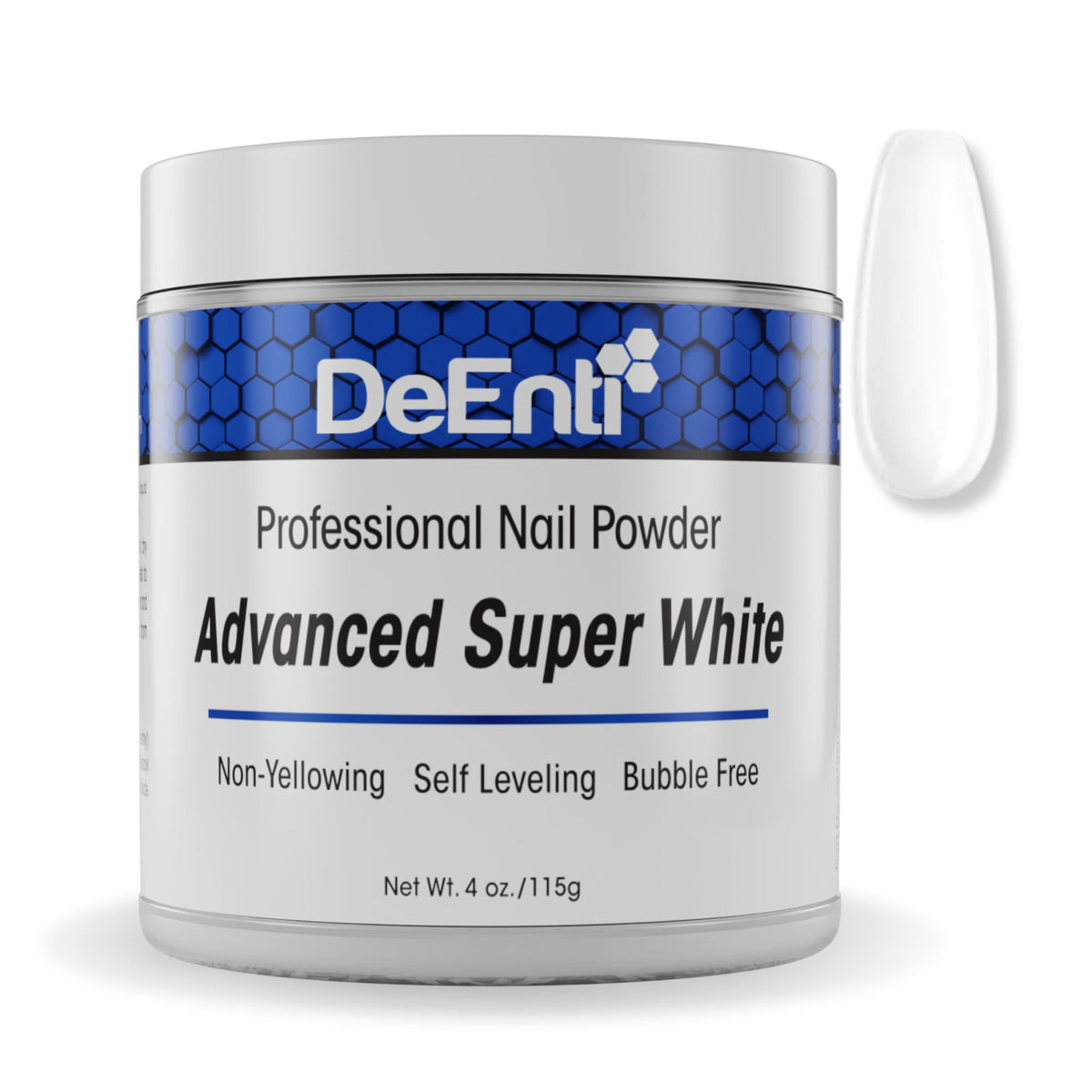 DeEnti Acrylic Nail Powder Super White 4oz front view
