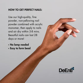 DeEnti Acrylic Nail Powder Super White 4oz packaging