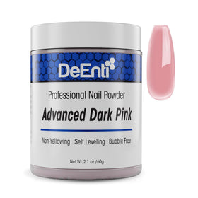 DeEnti Dark Pink Acrylic Nail Powder 2oz front view