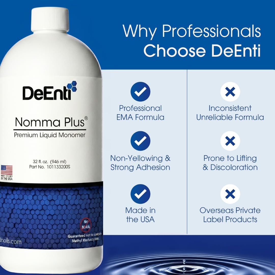 DeEnti Nomma Plus Acrylic Monomer Liquid 32oz close-up of bottle