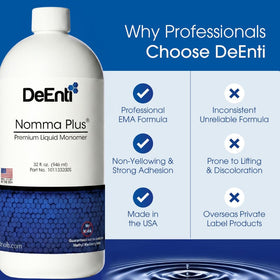 DeEnti Nomma Plus Acrylic Monomer Liquid 32oz close-up of bottle