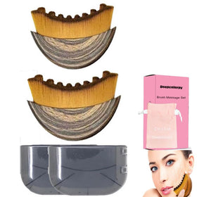 Deepcolorpy Lymphatic Contour Face Brush Set front view with packaging