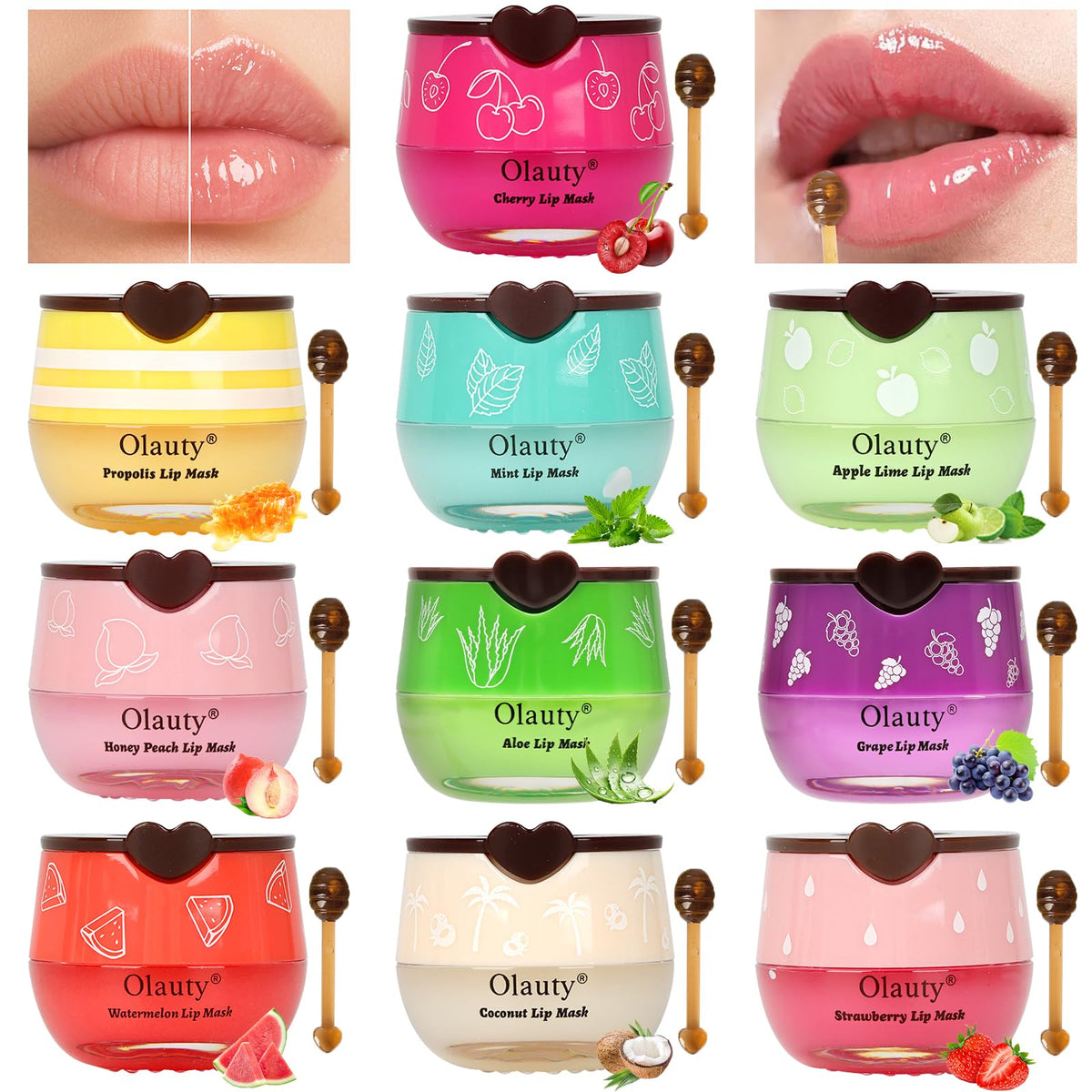 Deepmind Bee Lip Balm Lip Mask Set 10 PCS in honey pot design