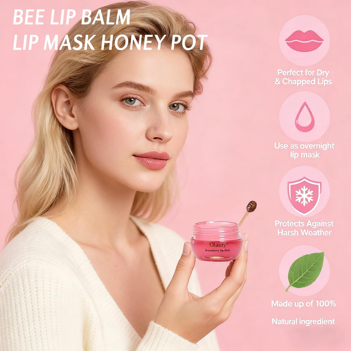 Deepmind Bee Lip Balm with stick applicator
