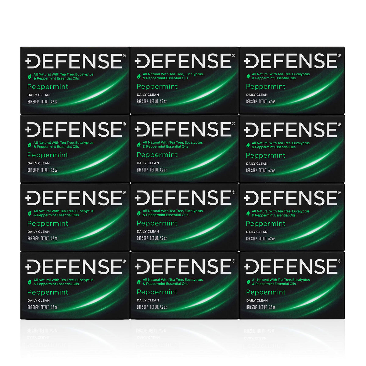 Defense Soap 12pk peppermint bar soap front view