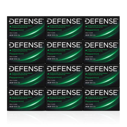 Defense Soap 12pk peppermint bar soap front view
