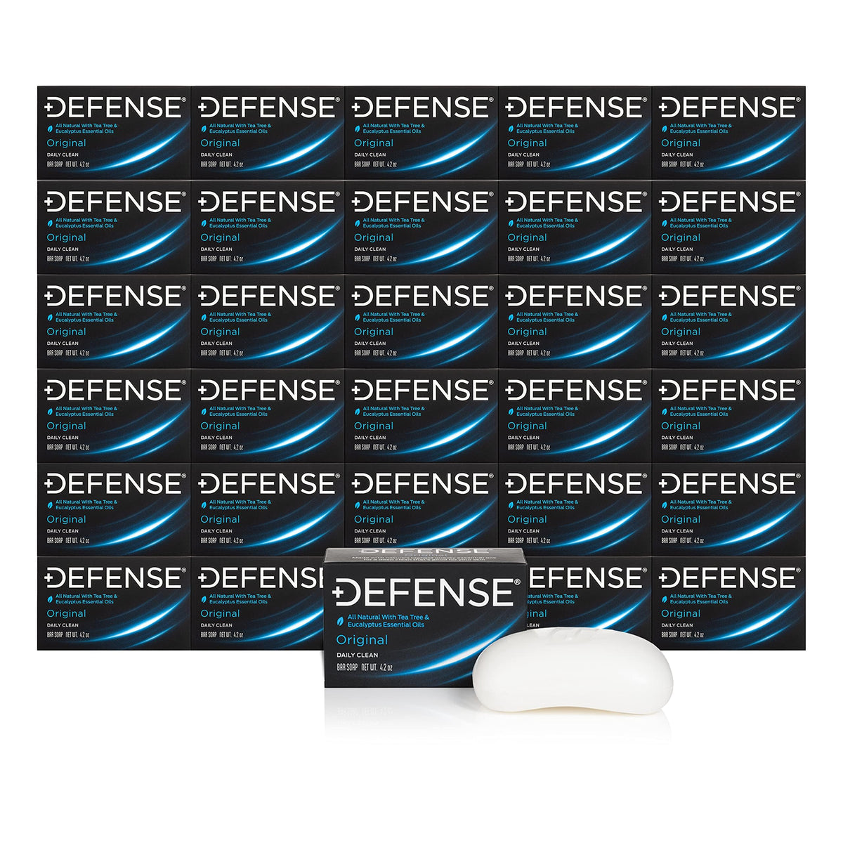 Defense Soap 30-pack all-natural tea tree bar soap front view